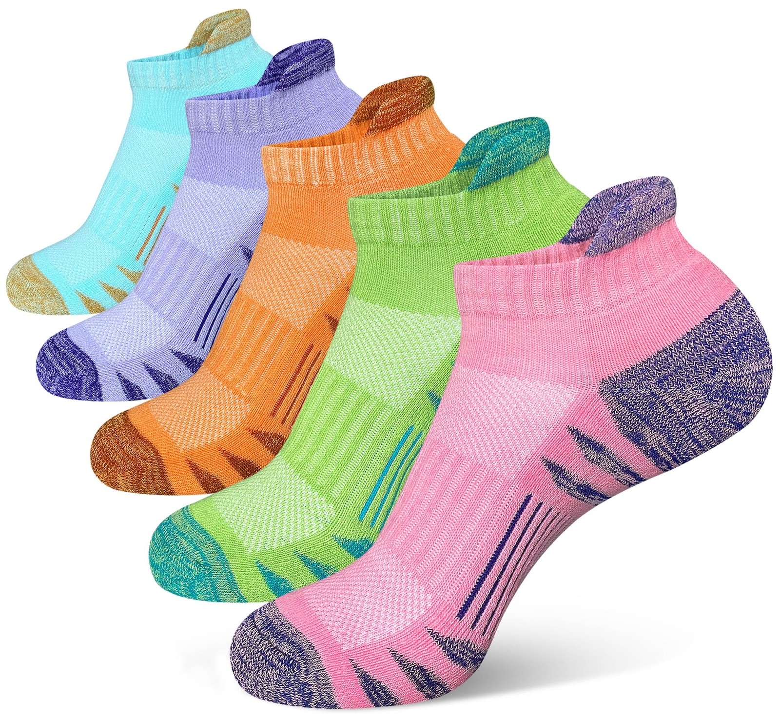 Calcetines deportivos antiampollas para correr, para mujer (5 pares)