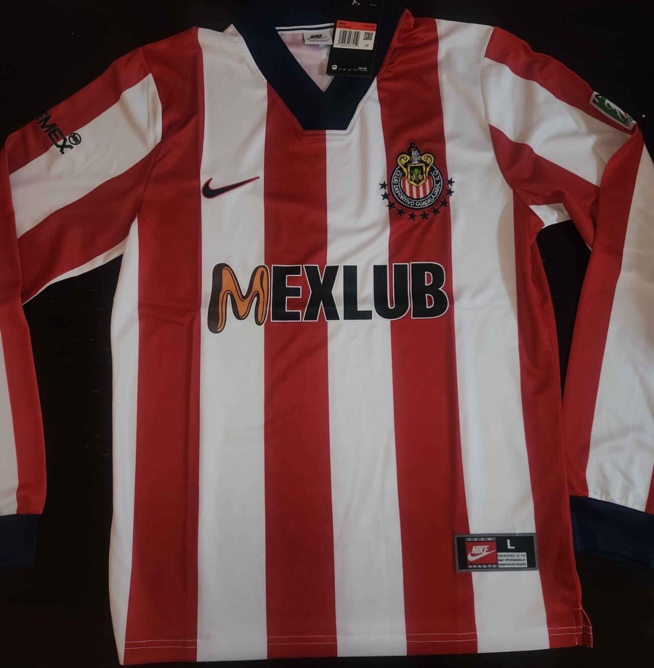 Chivas Del Guadalajara Size 2XL 1997 Rojiblanca Local Especial Retro Manga Larga