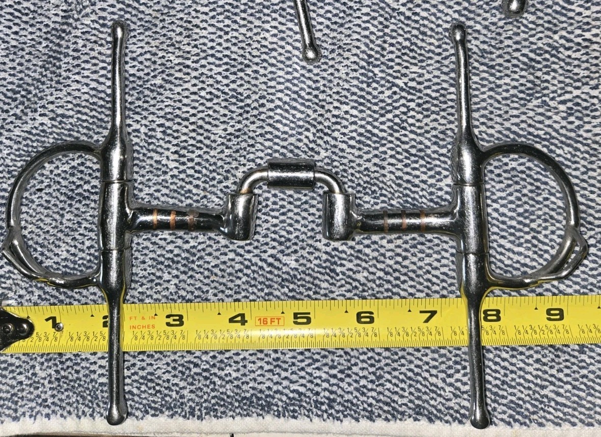5" generic Mylers Full Cheek Bit w/Hooks, Copper, Roller, Jointed Port