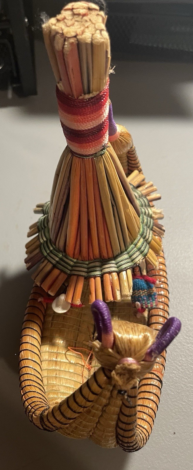 Peruvian Hand Crafted Wicker Boat