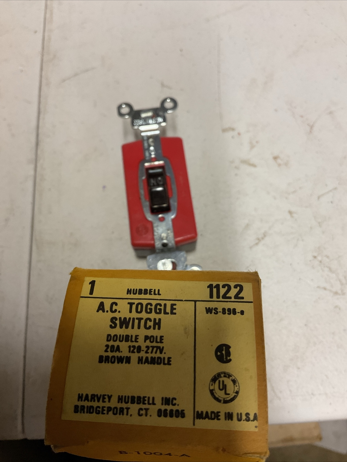 Hubbell 1122 AC Toggle Switch, Brown, 2-Pole 20A 120-277 SWT - ECS