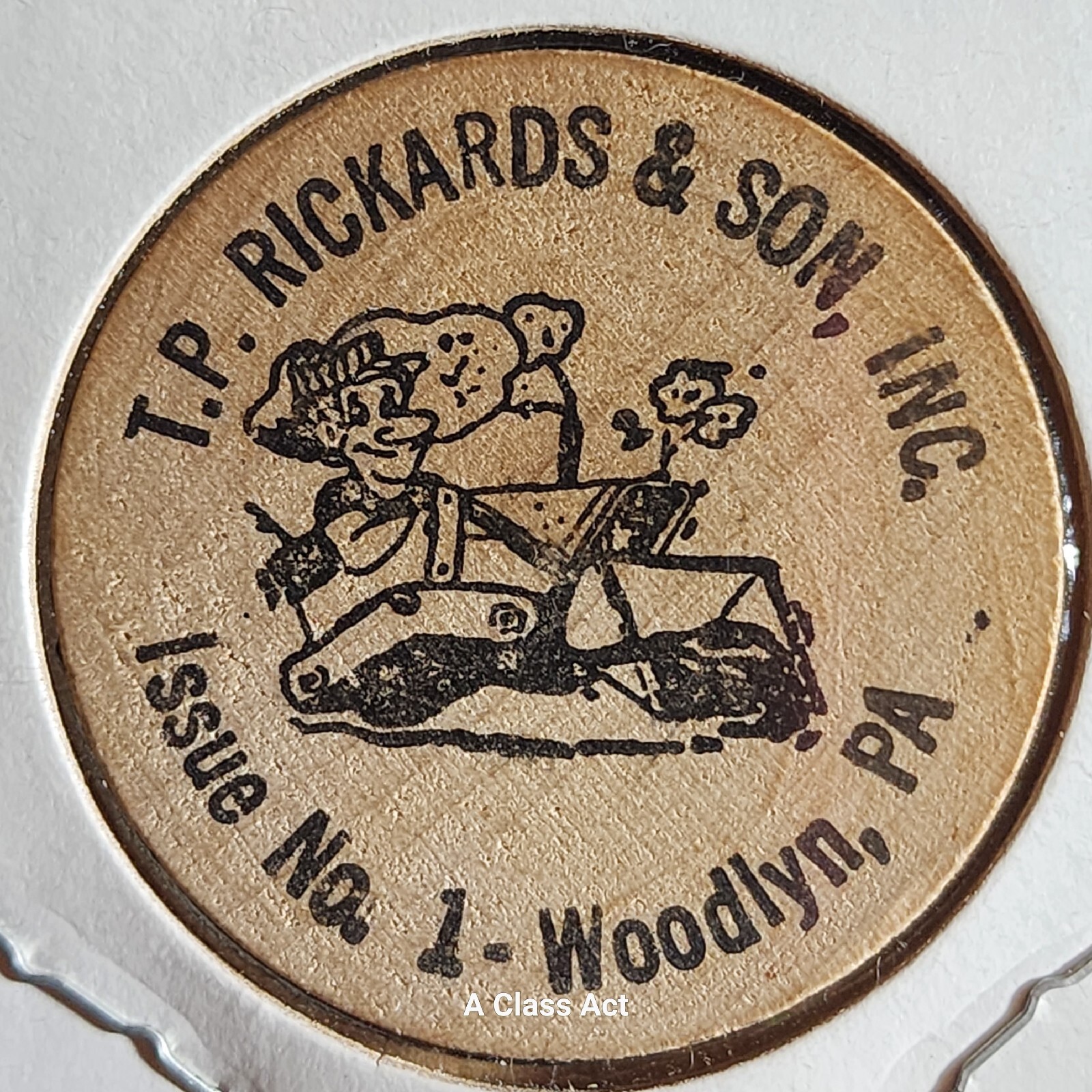 T P Rickards & Son, Wooden Nickel, Woodlyn, PA.  gft1975