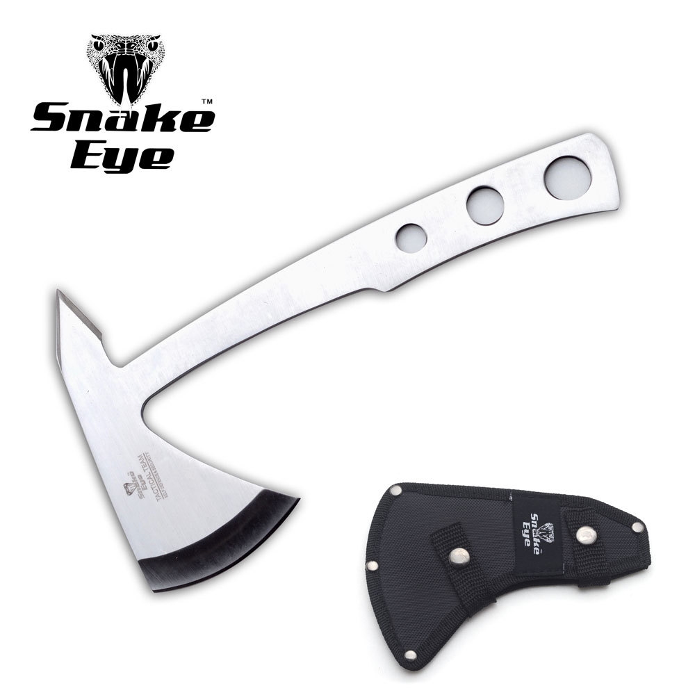 Snake Eye Tactical Compact Tomahawk Full Tang Camping Axe 1PC Silver