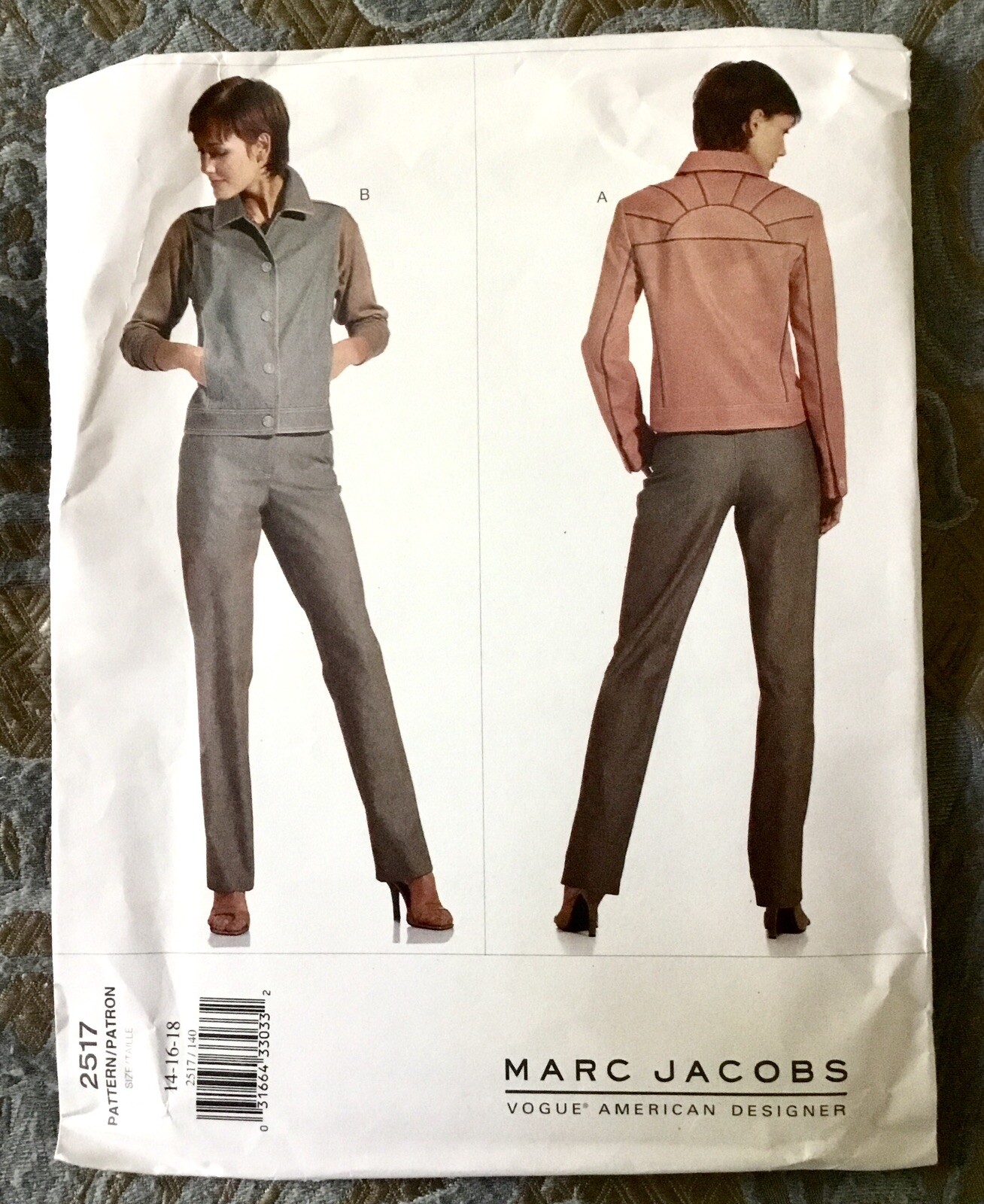 Vogue American Designer Marc Jacobs 2517 Pattern - Jacket Pants Sz 14-18 L UNCUT