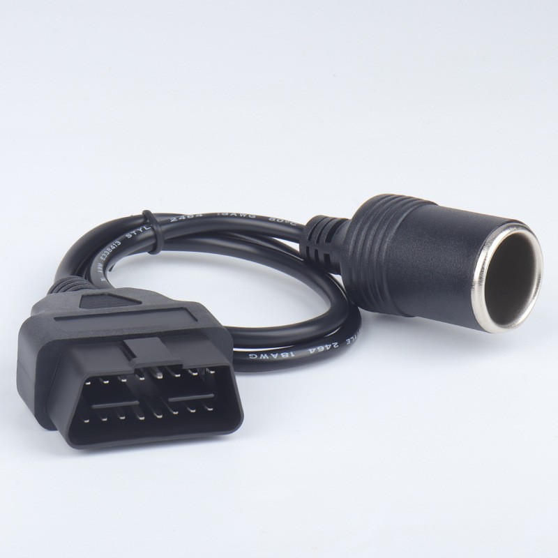 1Pc Lightweight 1 Way OBD2 Car Cigarette Wire Lighter Socket Power Adapter