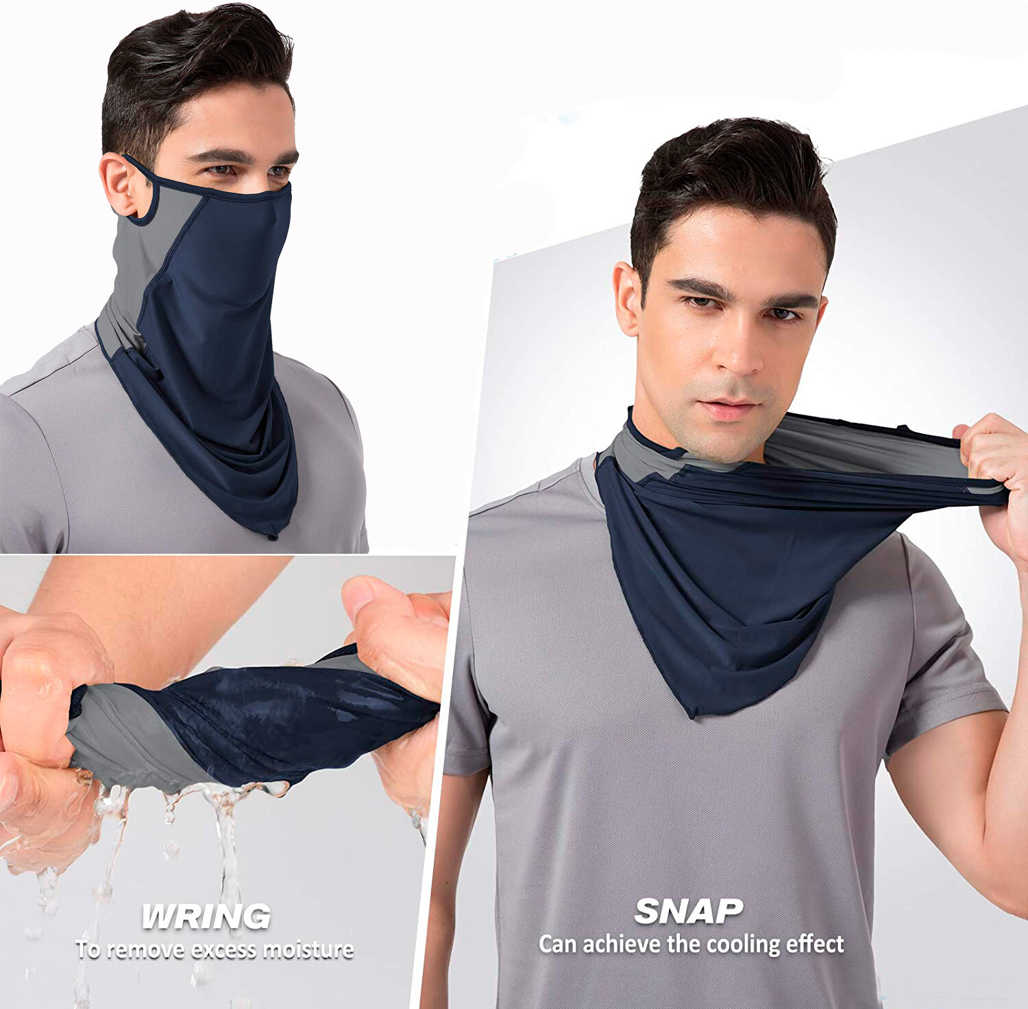 Summer Neck Gaiter Sun Mask Protection Breathable Bandana for Cycling Fishing US