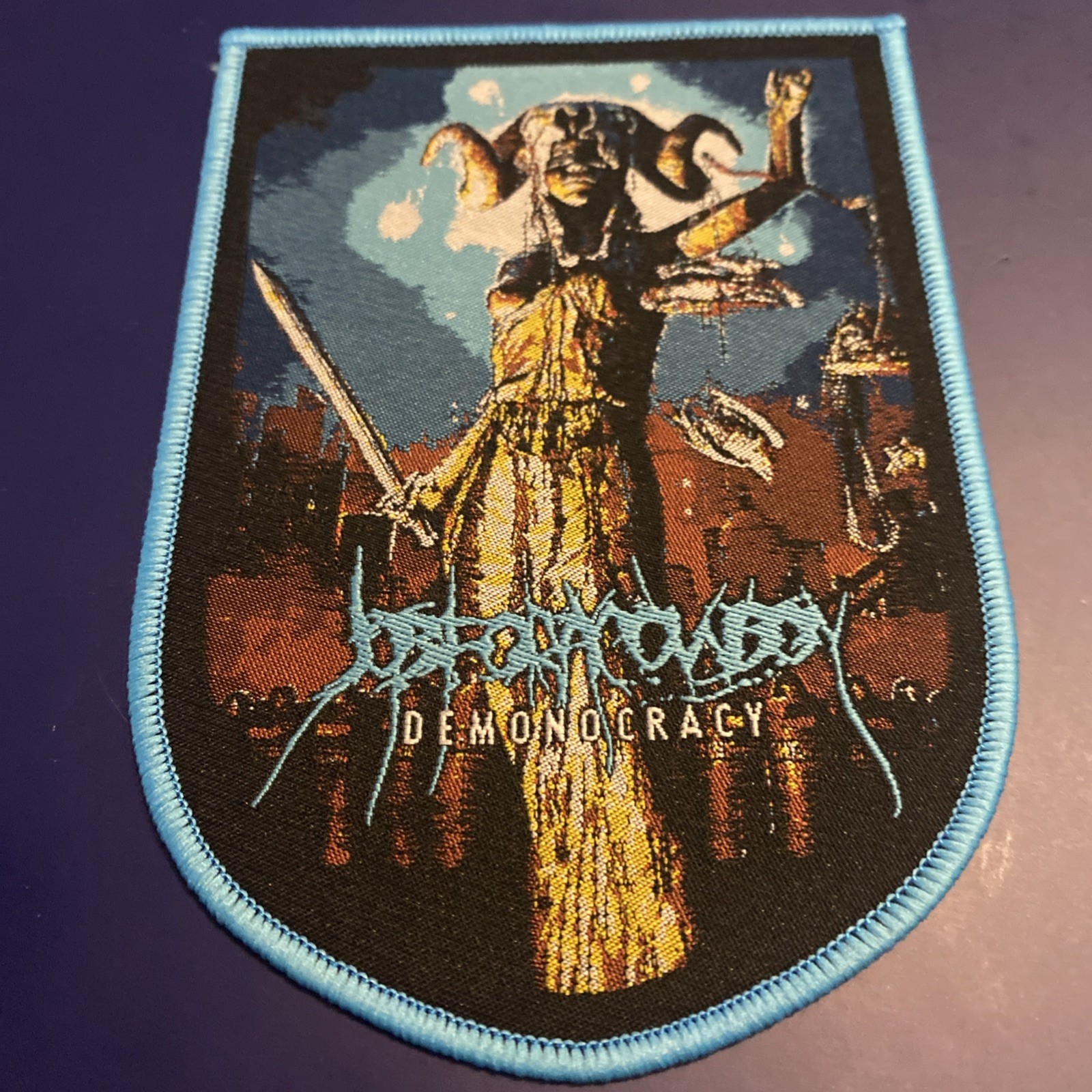 2023 JOB FOR A COWBOY Demoncracy Woven Sew On  Patch