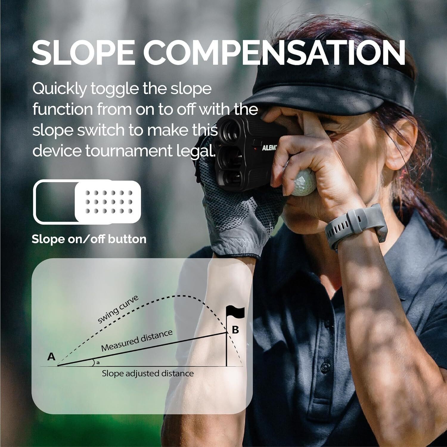 Golf & Hunting Laser Rangefinder 900Y Fast Focus High-Precision Continuous Scan