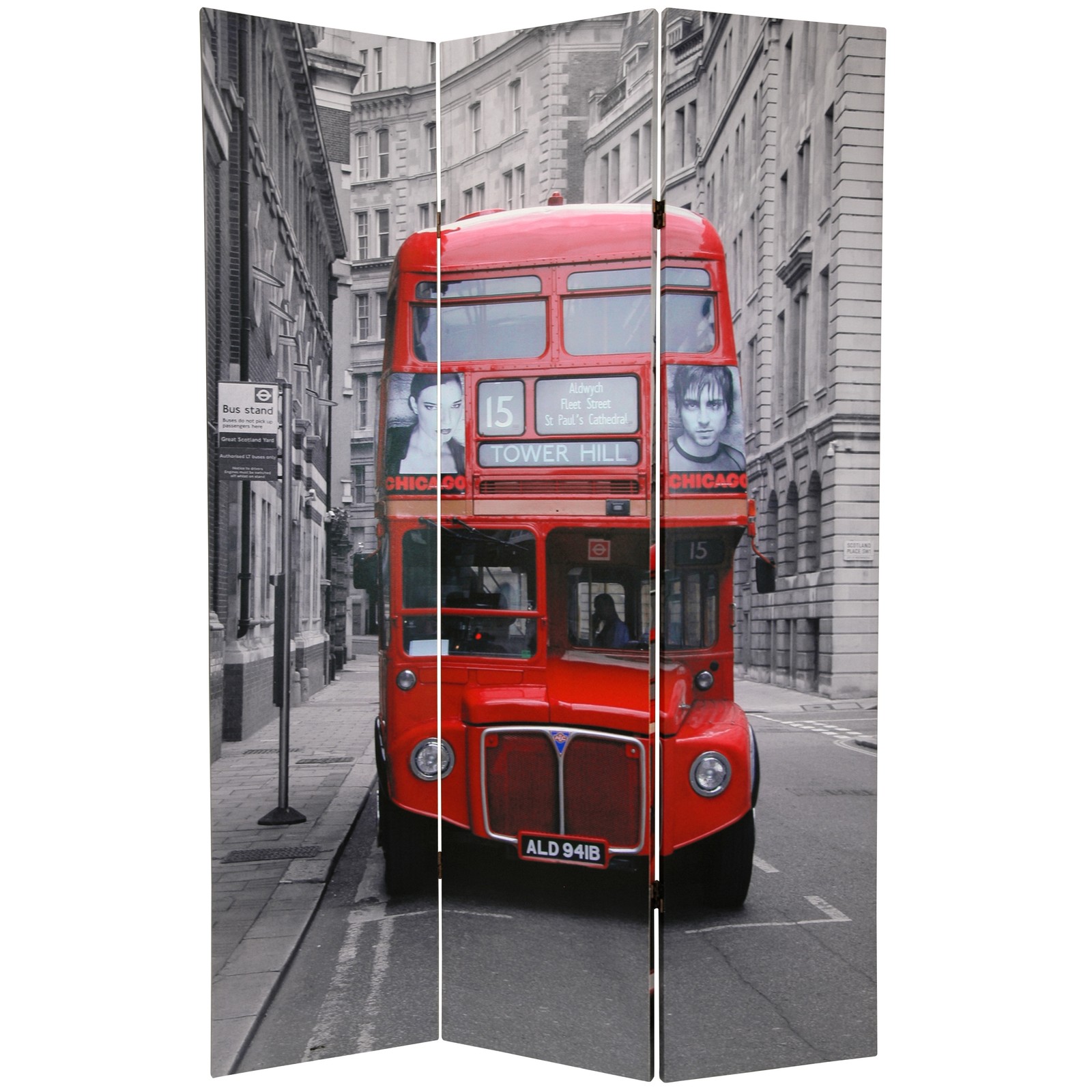 6 ft. Tall Double Decker Bus Room Divider