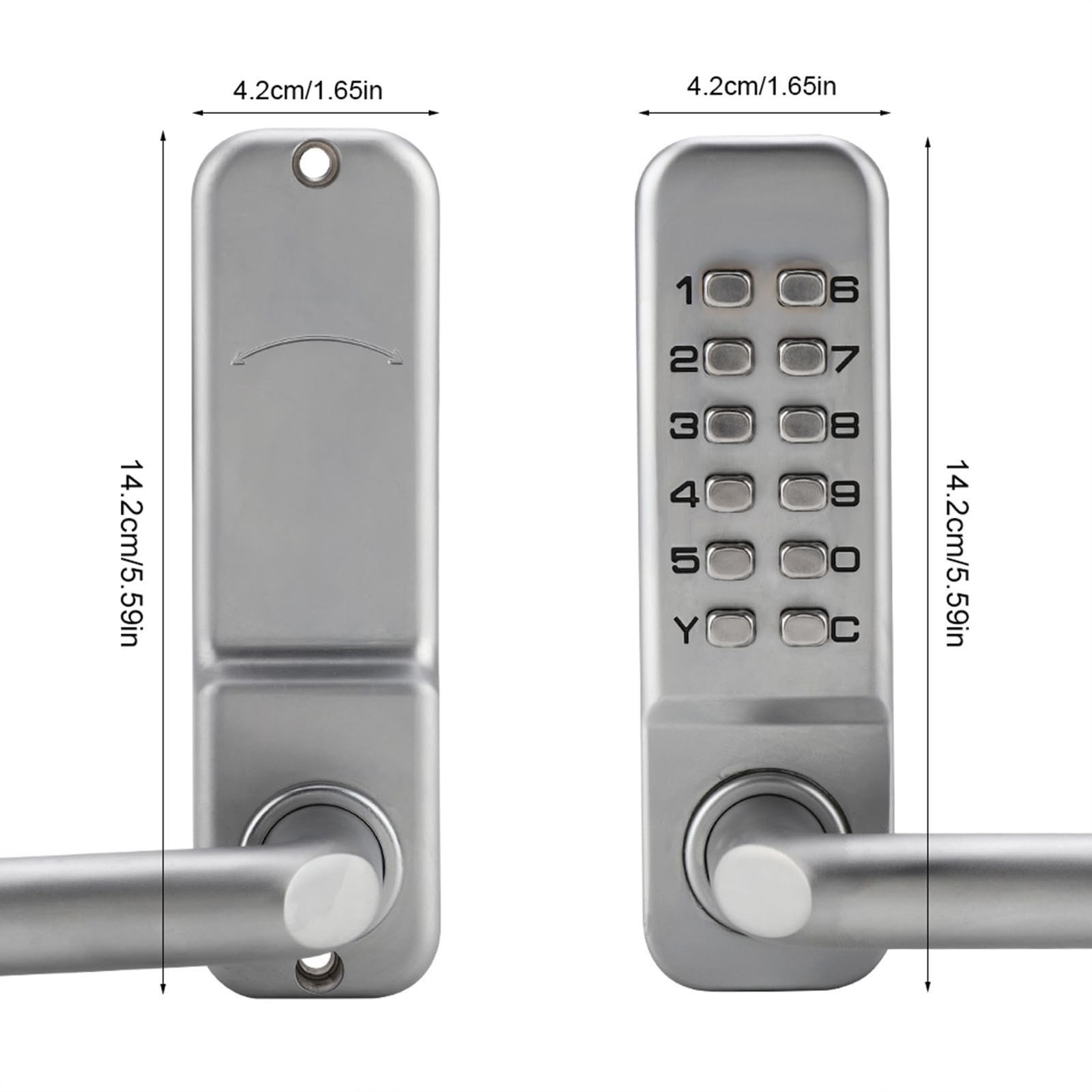 Ftvogue Digit Keypad Door Lockkeyless Combination Coded Lockzinc Alloy Password