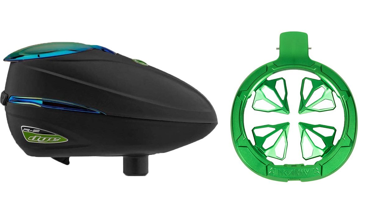 Dye R2 Electronic Paintball Hopper Loader Chameleon w/ HK Army Speedfeed
