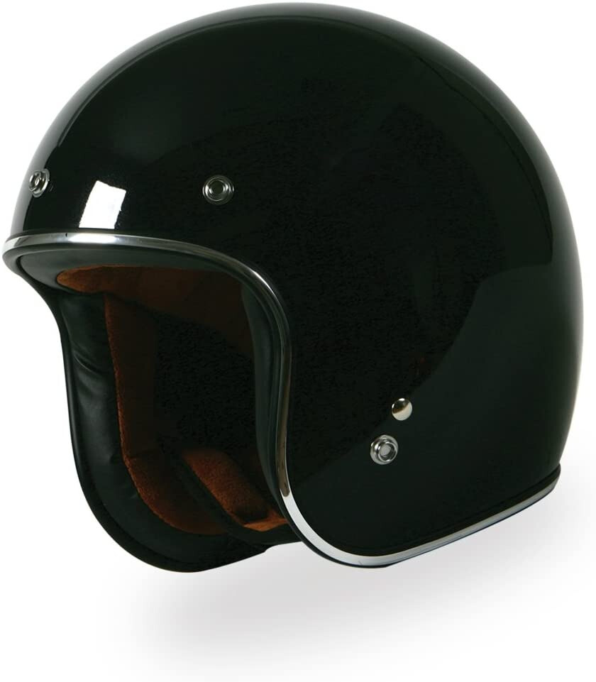 XXL Torc T50 3/4 Retro Style Motorcycle Helmet Sparkle Black XX-Large