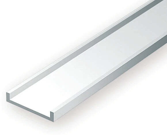 Evergreen Scale Models 263 U Channel Styrene .100" (4 Pack)