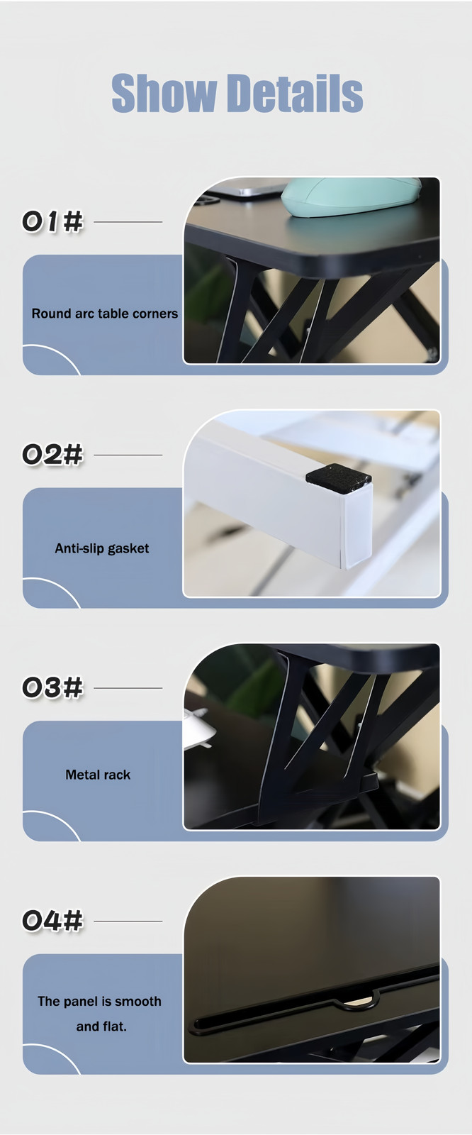 32 Inch Height Adjustable Sit Stand Desk Converter Riser Black