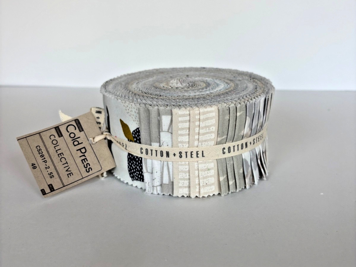 Cotton + Steel Cold Press Collection - Jelly Roll Fabric Roll, 40 pcs