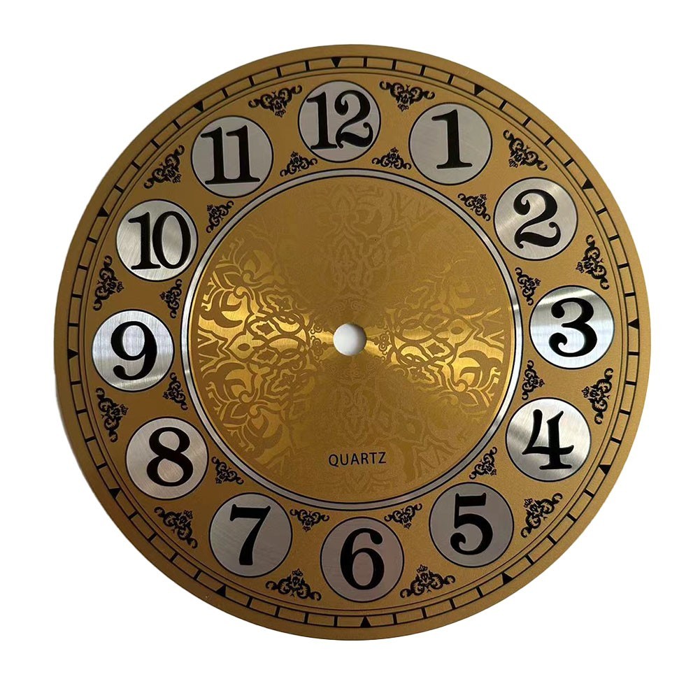 Aluminium Wall Clock Face for DIY Projects Featuring Clear Arabic Numerals