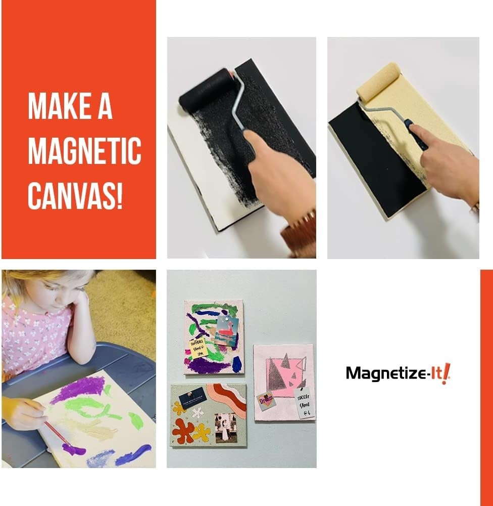 16oz Magnetic Paint - Water-Based for Canvas & Indoor Use - Easy DIY Solution!