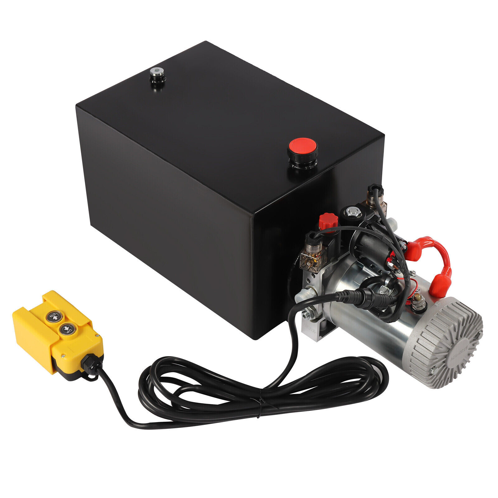 Hydraulic Pump 20 Quart Double Acting Dump Trailer Pump Power Unit DC 12V