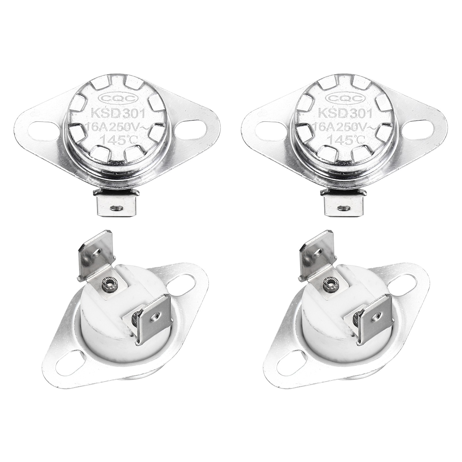 KSD301 Thermostat 145℃/293°F 16A  N.C Temperature Switch, 4Pcs