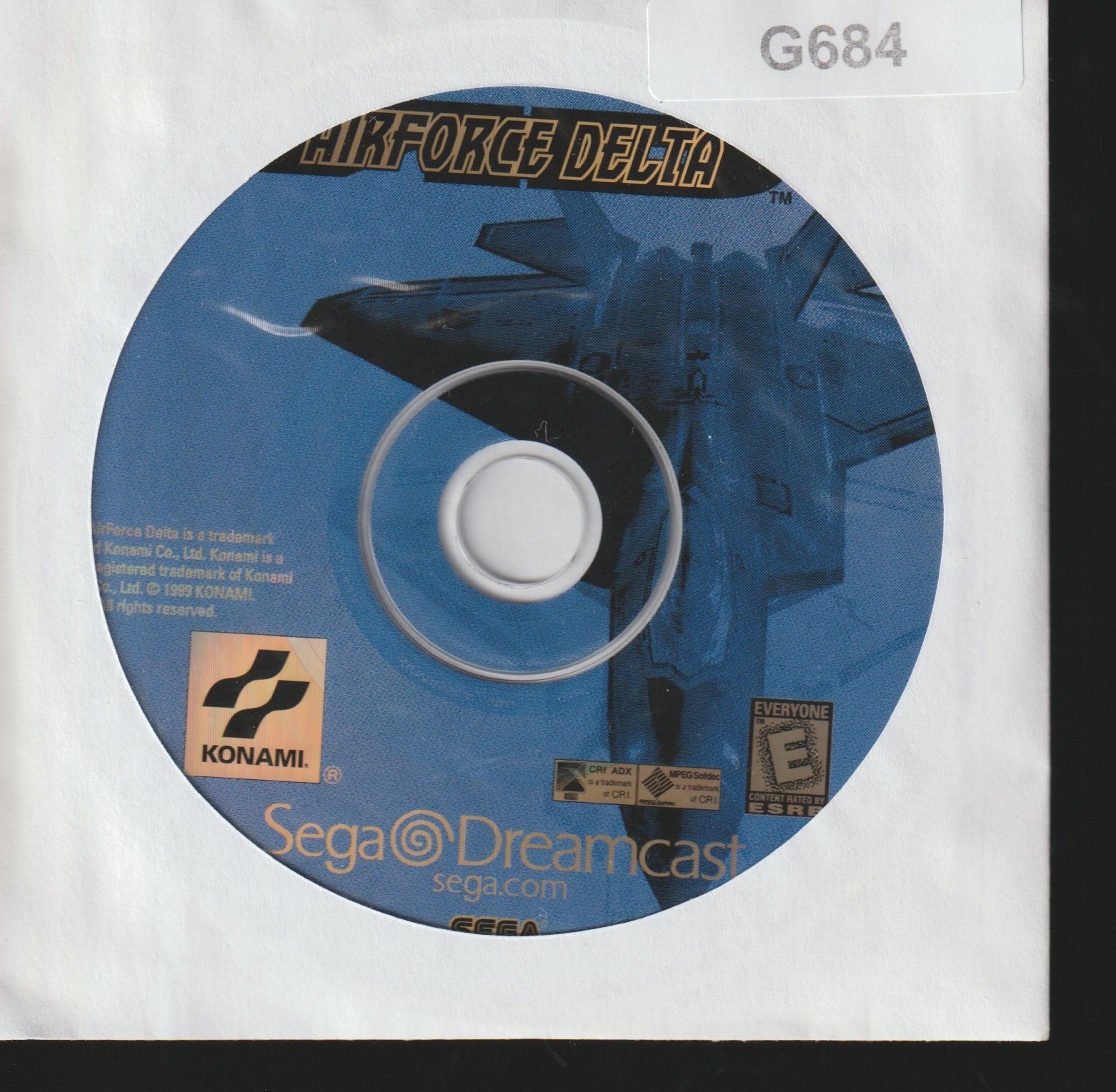Airforce Delta Sega Dreamcast Video Game No Case Disc Only