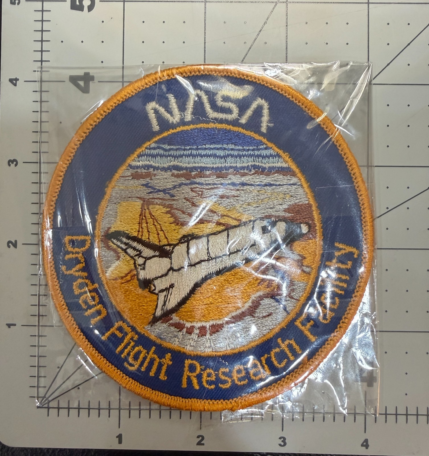 NASA Dryden Flight Research Facility - "Shuttle over the desert" patch - 4"