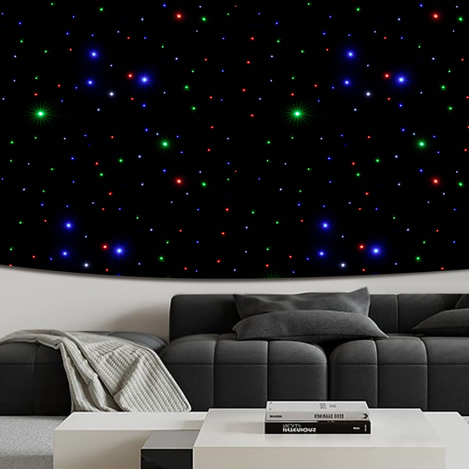 LED Star Stage Backdrop 20x10 ft – Dreamy Curtain with Remote Control