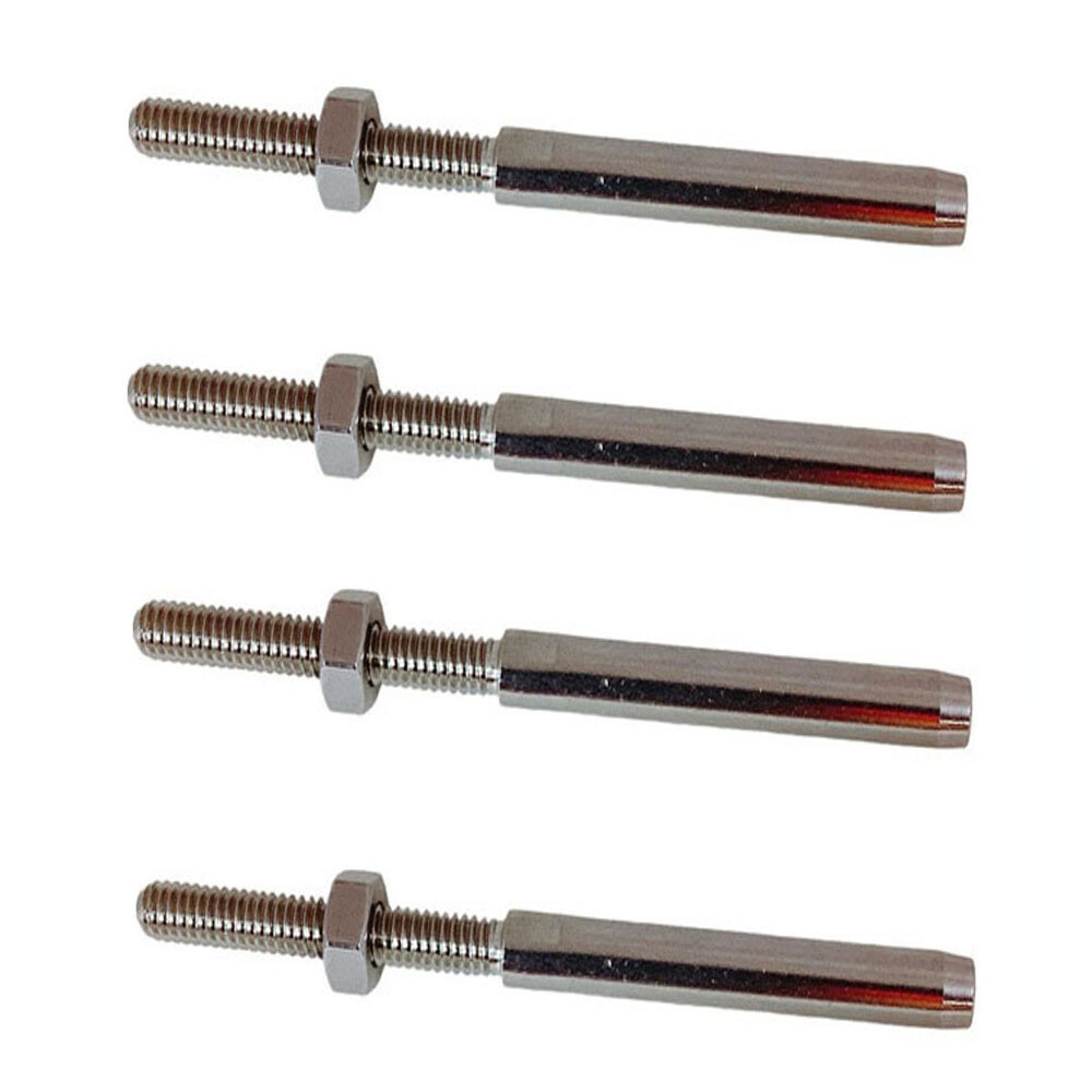 1/8" Deck Cable Railing Hand Swage Stud Swage Terminal,Stainless Steel T316 4PCS