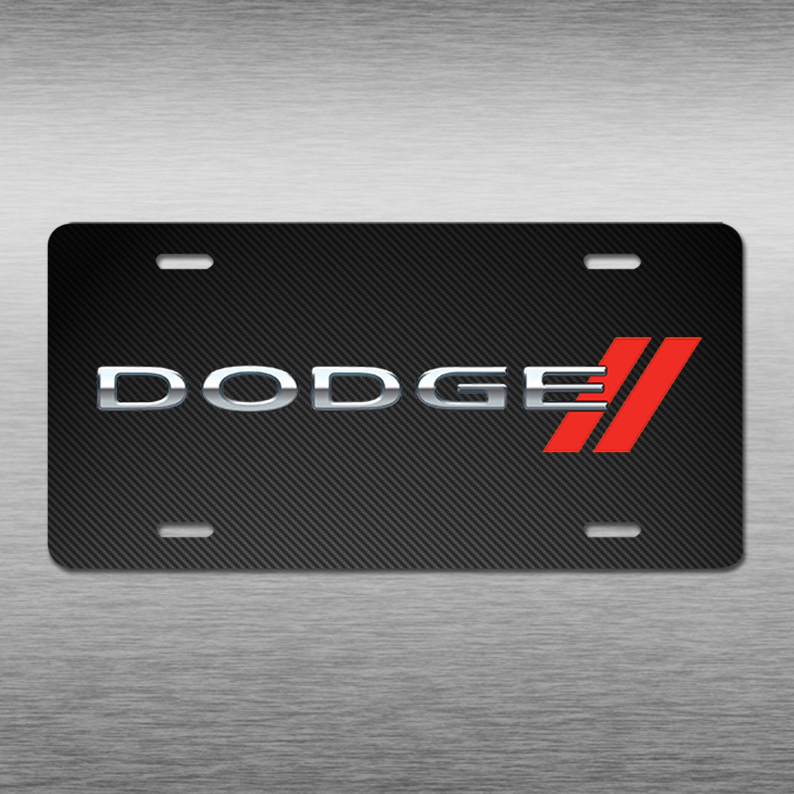 Dodge Charger Art Novelty Vehicle License Plate Carbon Fiber Look Car Auto Tag