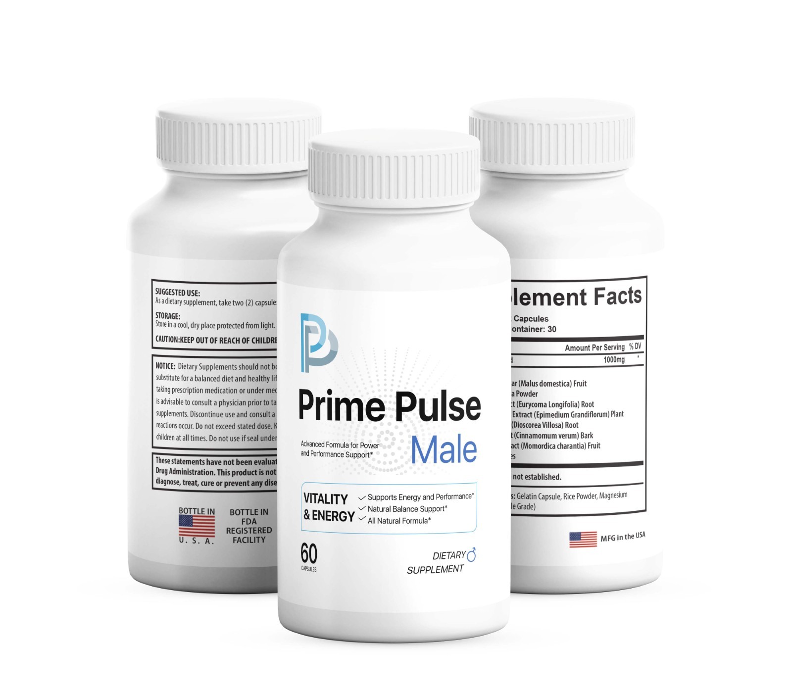 Prime Pulse Male Enhancement Supplement for ED, Prime Pulse Male Pills (3 Pack)