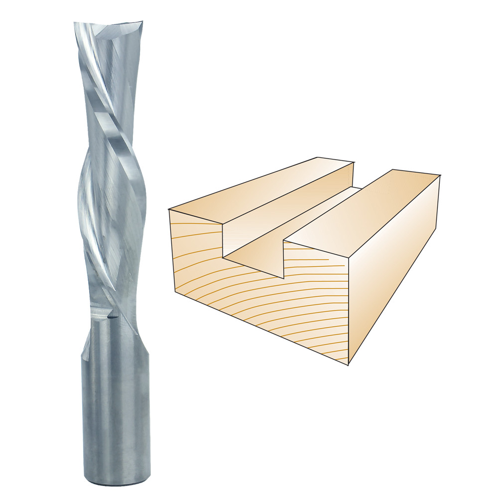 Whiteside Spiral Downcut Bit, 3/4 in. SH x 3/4 in. CD x 3 in. CL