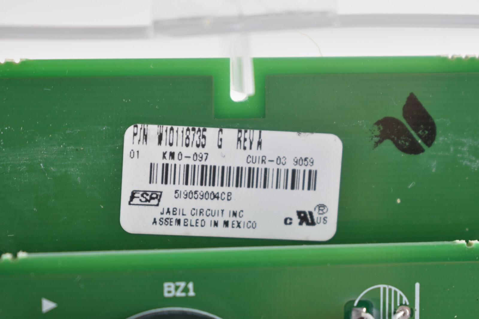 Genuine KITCHENAID Built-In Oven, Microwave Control Board # W10118735