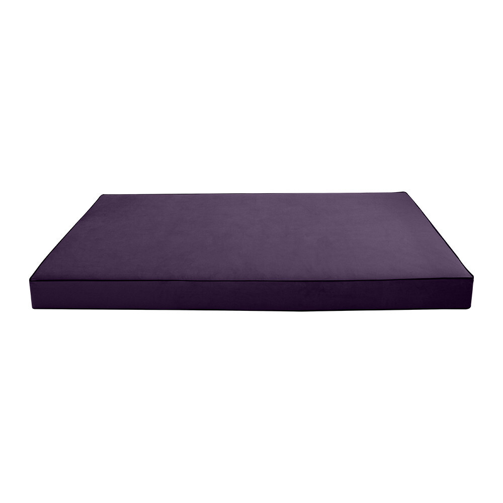 Contrast Pipe 8" Twin 75x39x8 Velvet Indoor Daybed Mattress |COVER ONLY|-AD339