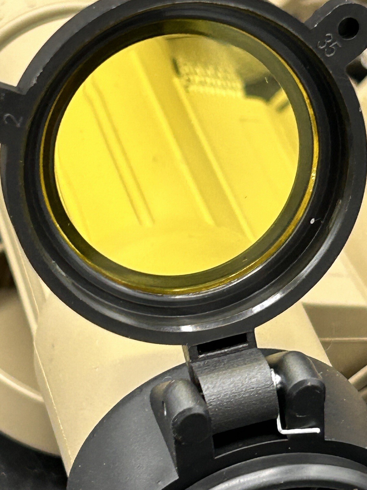 Pair M24 Binocular Objective Lens Flip Up Cover - Yellow