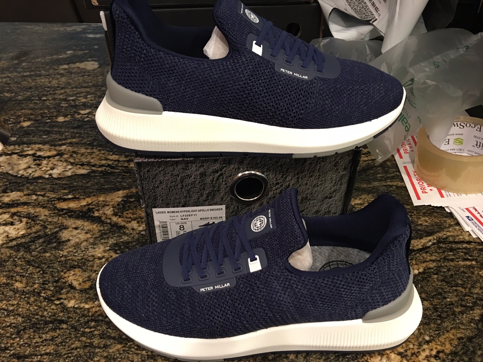 NEW $185 Womens Peter Millar Golf Hyperlight Apollo Sneakers Shoes, size 8