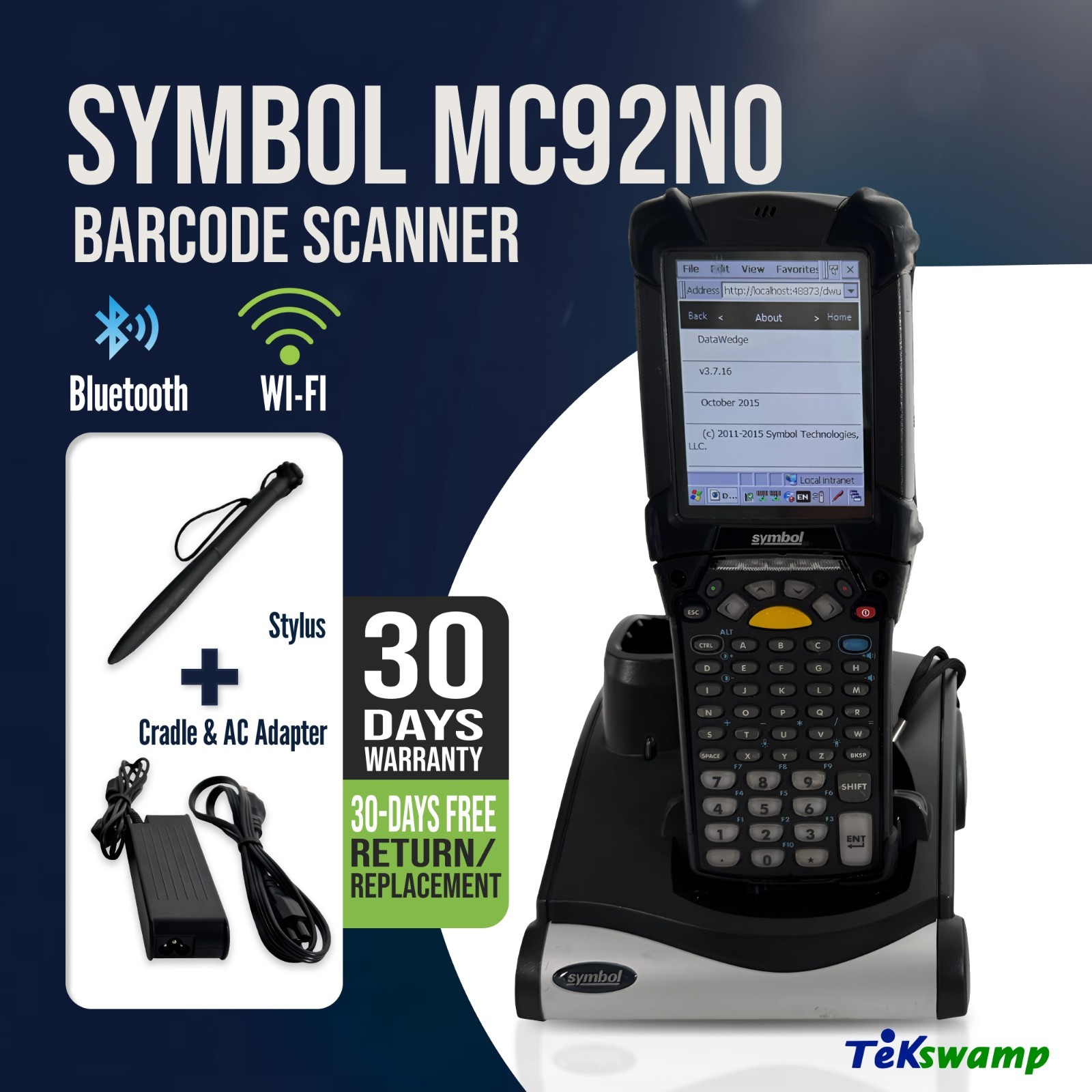 Motorola MC92N0-GJ0SYEYA6WR Windows CE 7.0 Extended Long Range Barcode Scanner🔥