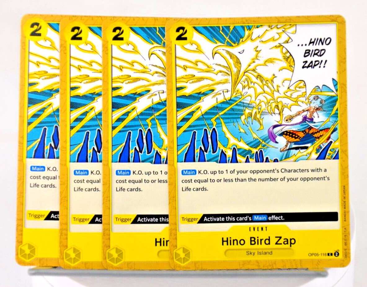 OP05-116 Hino Bird Zap (C) Awakening of the New Era One Piece CCG x4 Playset