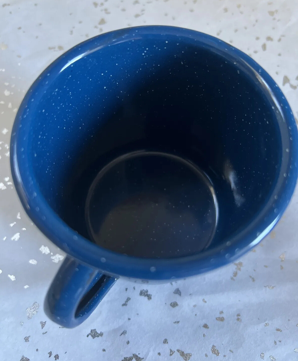 Blue Speckled Enamel Mug Enamelware Hiking Camping Tin Cup Small New