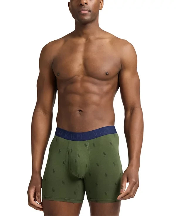 3 Polo Ralph Lauren Boxer Briefs M XL Stretch Cotton 3 Pack Underwear $59 SALE