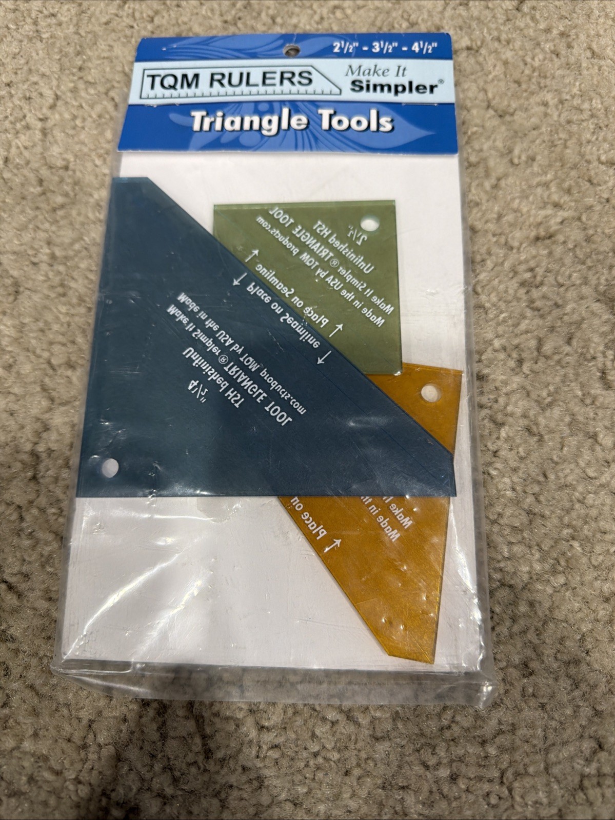 TQM RULERS TRIANGLE TOOLS 2.5”, 3.5” And 4.5”