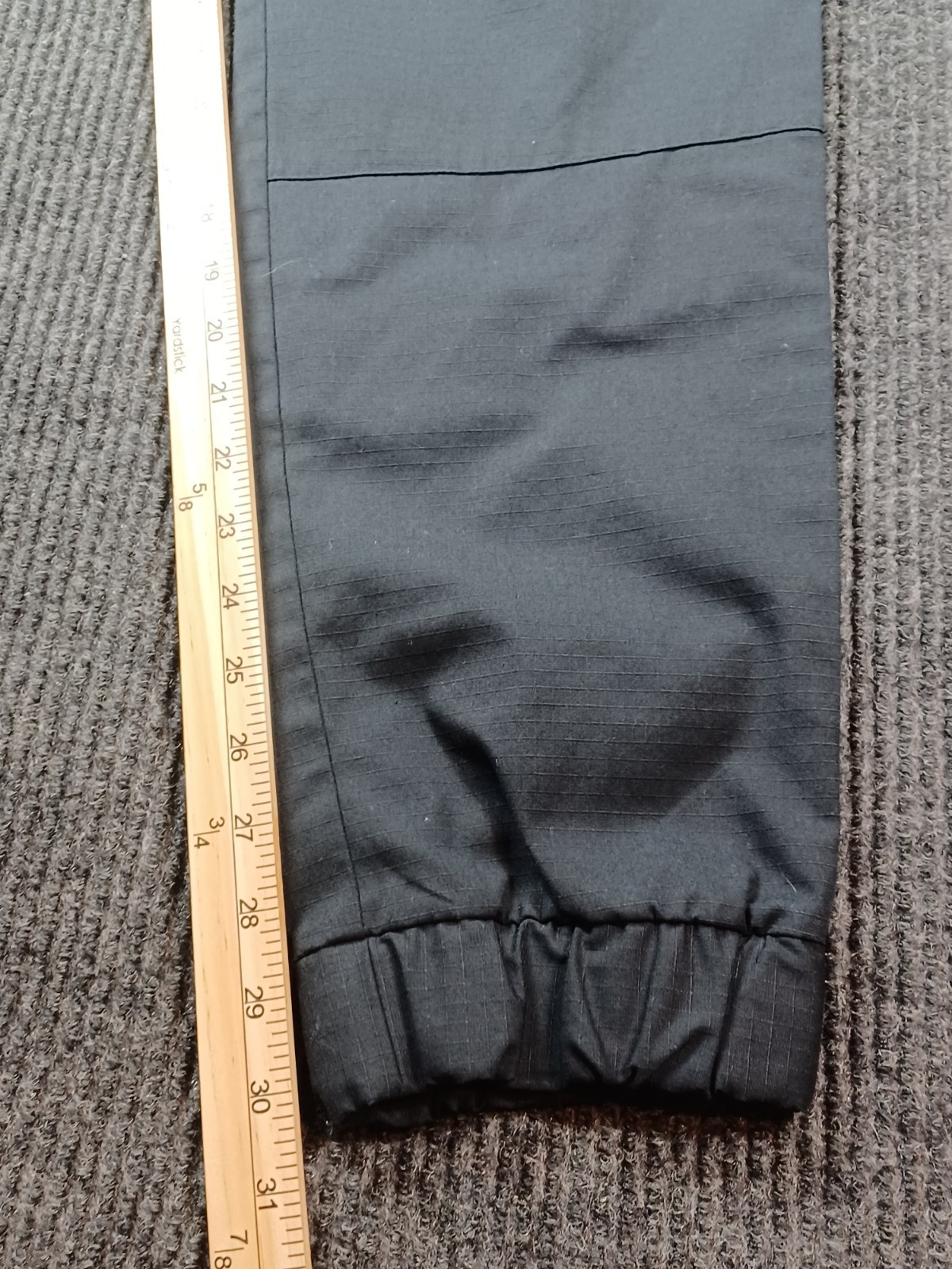 Caterpillar Work Wear Mens Size M Cargo Canvas Stretch Cuffed Black Joggers EUC