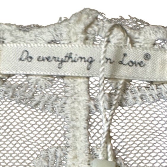 Do Everything In Love Floral Lace Kimono Duster Ivory Short Sleeve Boho