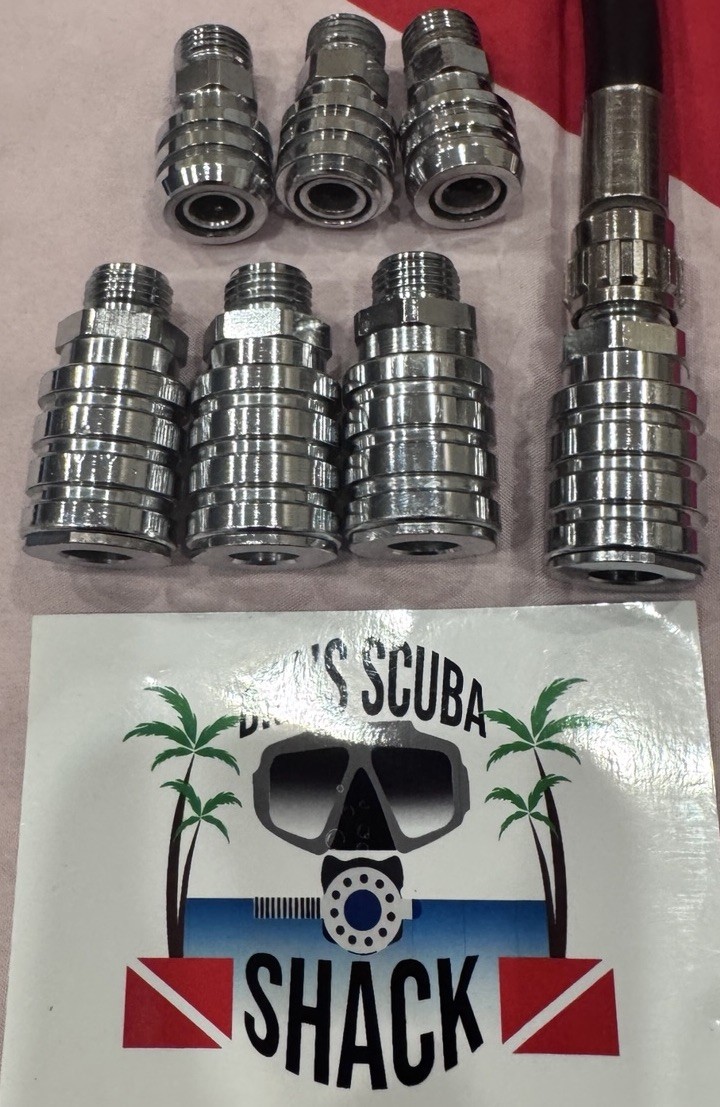SCUBA REGULATOR OCTO OR AIR2 STYLE HOSE BCD ADAPTER JUST ADD HOSE GOOD!