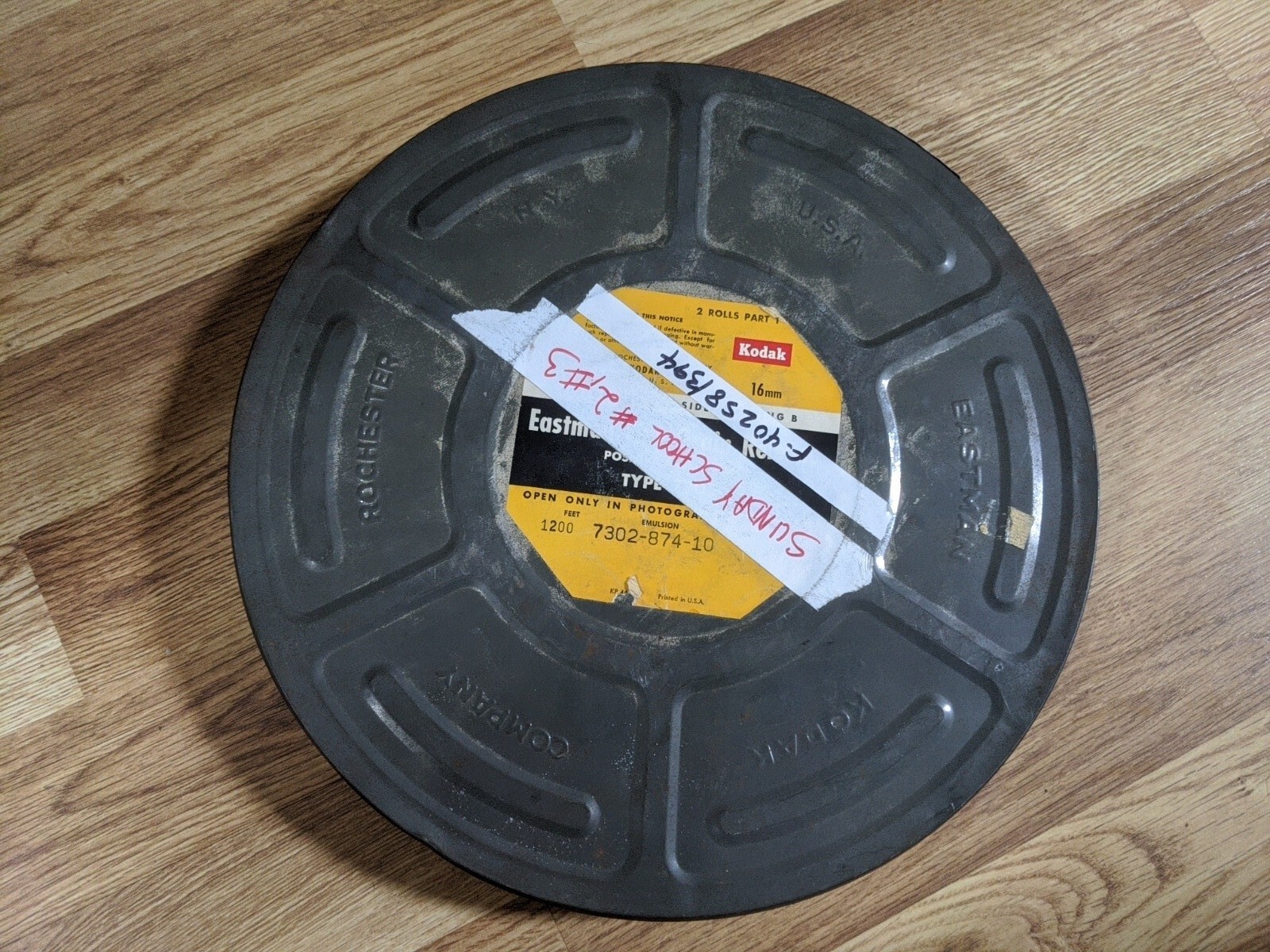 Vintage Eastman Kodak Co Tin Film Canister Rochester NY 10.5" X 1 1/2"