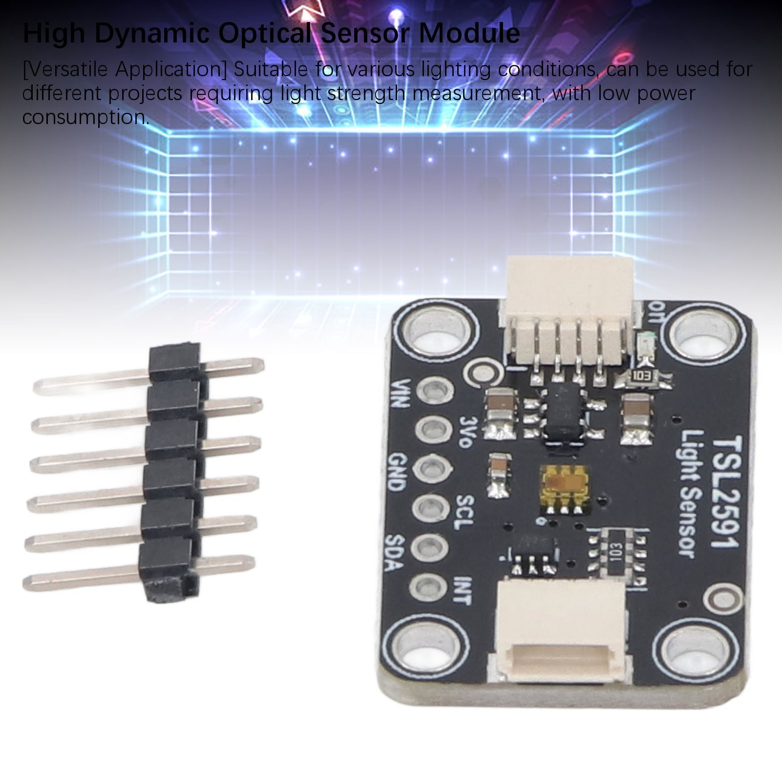 Digital Light Sensor Module TSL2591 I2C Interface High Dynamic High Range
