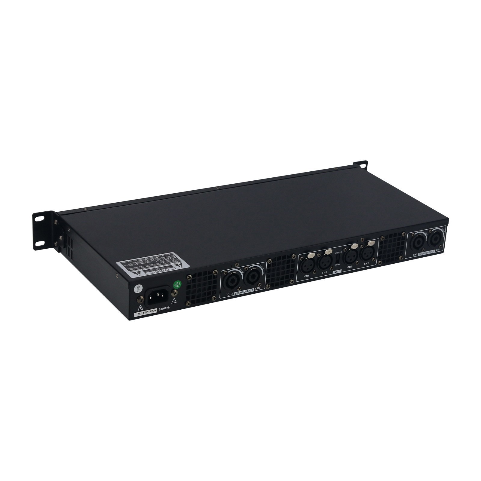 Portable 700Wx4 4Ch Digital Power Amplifier 1U High Power Pure Rear-stage