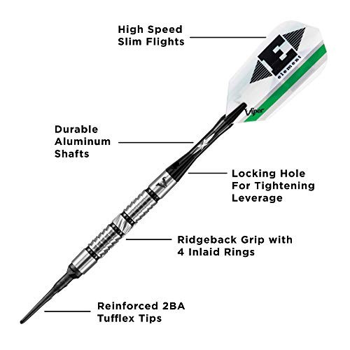 Viper Element 90% Tungsten Soft Tip Darts 18 Grams Ridgeback Grooved