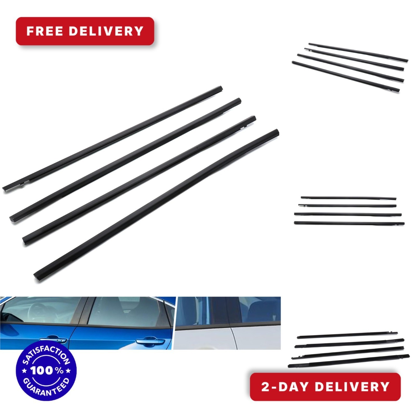 MotorFansClub Weatherstrip Window Sealing for Honda Civic 2016-2021