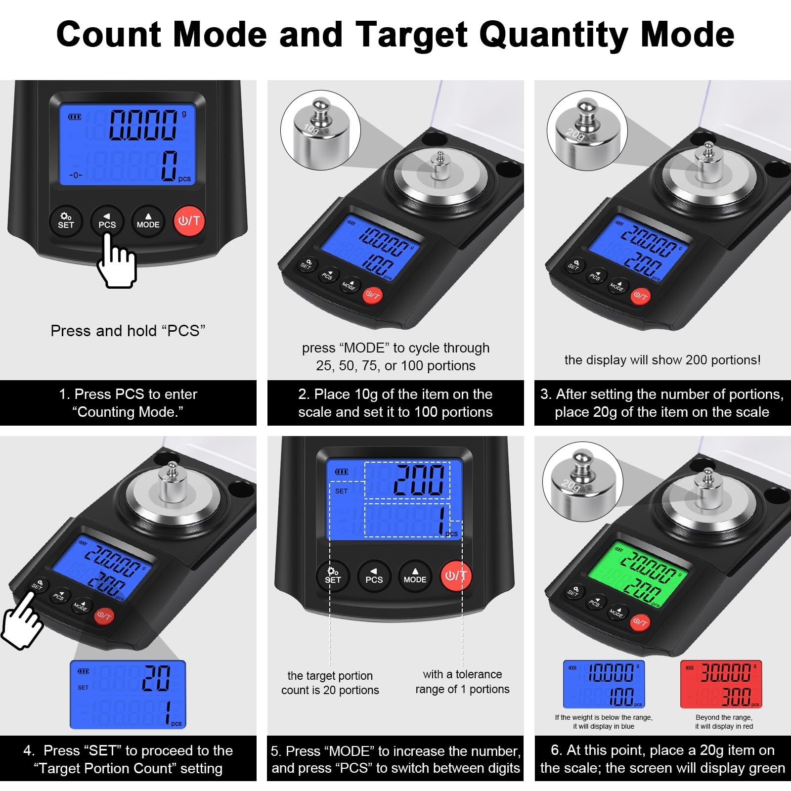 Precision Digital Reloading Scale 100g/0.001g - Grain & Milligram Weighing, USB-