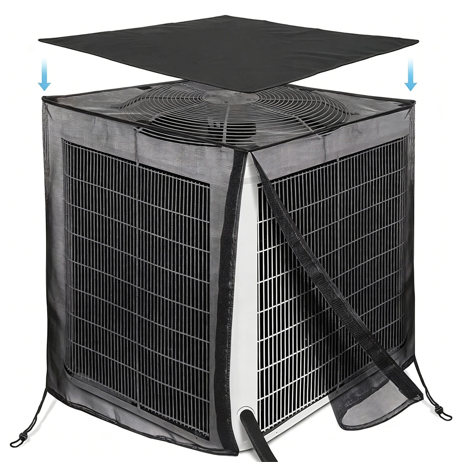 Full Mesh Air Conditioner Covers With Detachable Waterproof Top For All-Seasons