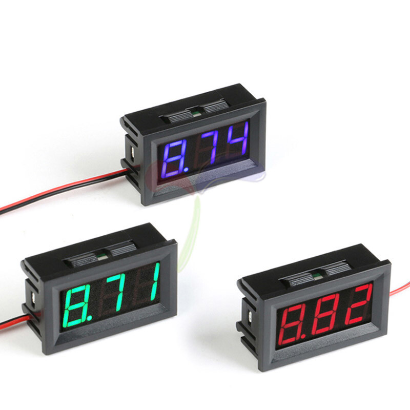 Voltmeter Tester Digital Panel Voltage ,DC 4.5-30V AC30V-500V Red/Blue/Green LED